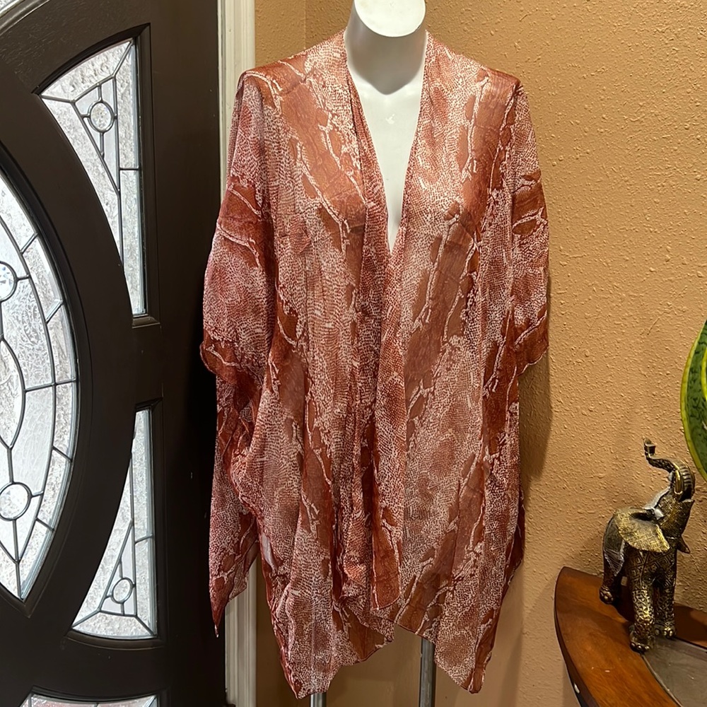 Sonoma animal print brown kimono